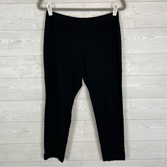 St. John Collection Black Knit Capri Leggings Size Medium - Picture 1 of 7